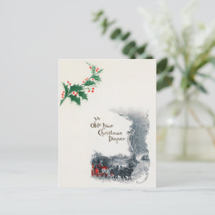 Horse carriage from a Christmas Holiday Postcard