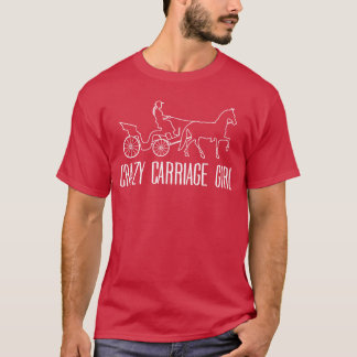 Horse Carriage Girl Coachman retro T-Shirt