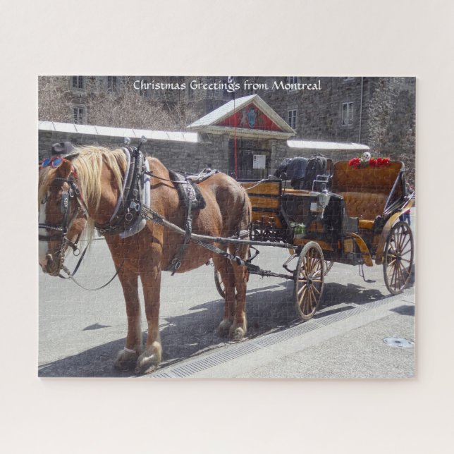 Horse Carriage Montreal. Jigsaw Puzzle (Horizontal)
