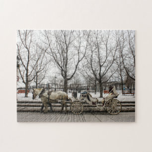 Horse Carriage Montreal. Jigsaw Puzzle