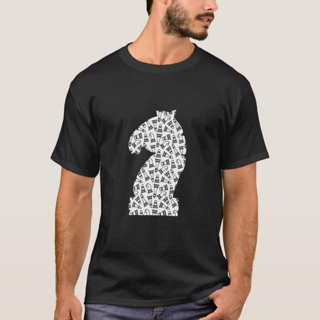 Horse Chess Figure Chess Player T-Shirt (Front)