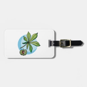 Horse Chestnut Leaf and Conker Luggage Tag