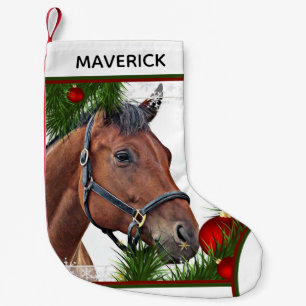 Horse Christmas Equestrian Equine Cute Pony Horse Small Christmas Stocking