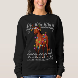 Horse Christmas Lights   Xmas Ornament Sweatshirt