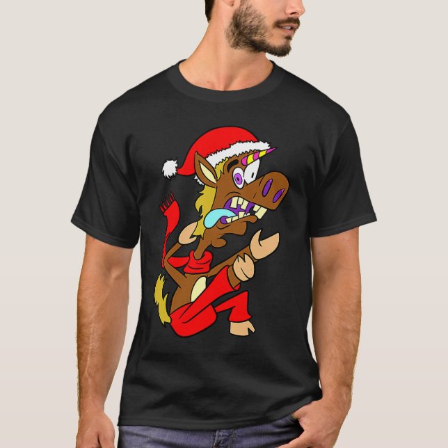Horse Christmas T-Shirt (Front)