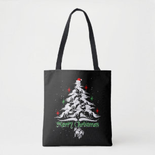 Horse Christmas Tree T-shirt, Christmas Horse Tree Tote Bag