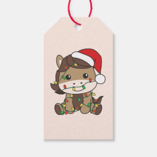 Horse Christmas Winter Animals Holiday Horses Gift Tags