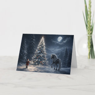 Horse Christmas Winter Stable Peace Holiday Card