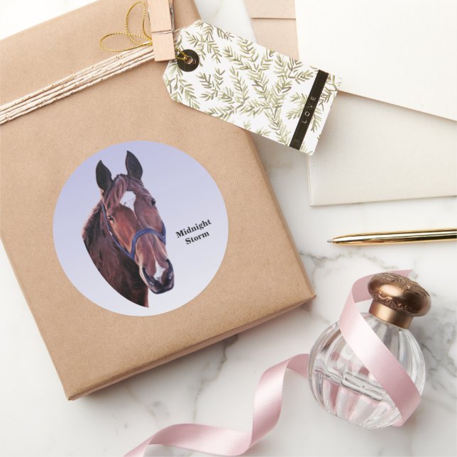 Horse Classic Round Sticker (Gifting)