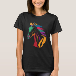 Horse Colourful  For Horseback Riding Horse T-Shirt