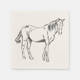 Horse Country Western Pony Equestrian Farm Party Napkin