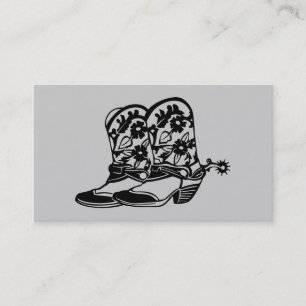 Horse Cowboy Boots Business Card