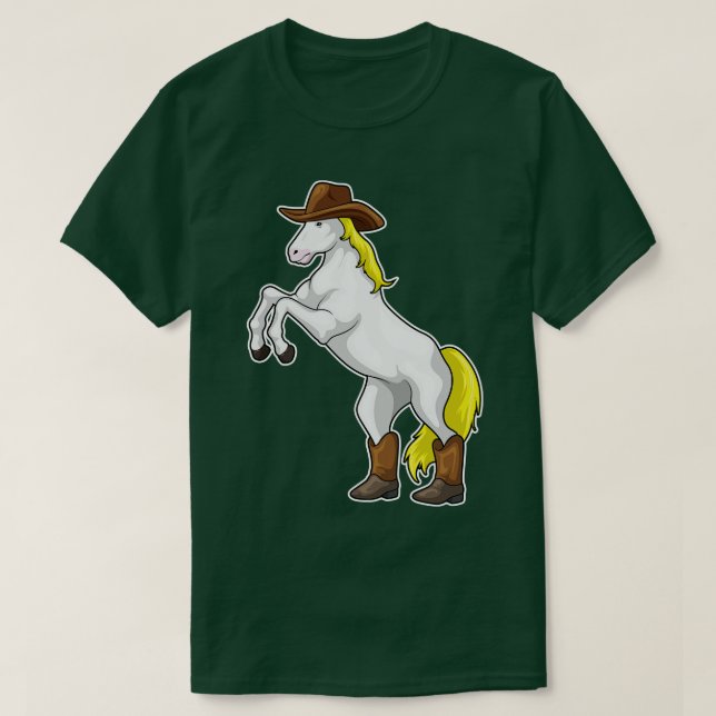 Horse Cowboy Boots T-Shirt (Design Front)