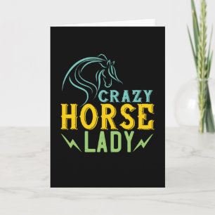 Horse - Crazy Horse Lady Card