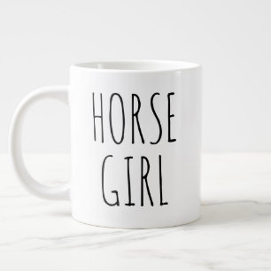 "Horse Crazy" Simple Modern Farmhouse Large Coffee Mug