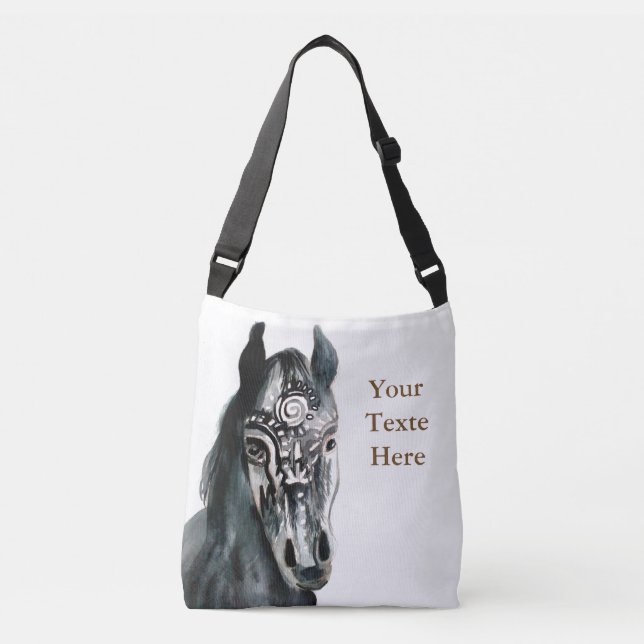 Horse Custom All-Over-Print Cross Body Bag (Front)