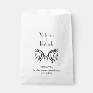 Horse Custom Thank You Wedding Favour Bags