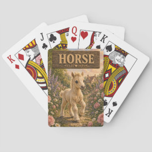 Horse Cute Baby Storybook Nursery Animal Playing Cards