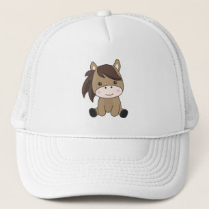 Horse Cute Pony Equine Rider For Children Trucker Hat