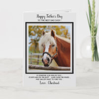 Horse Dad - Funny Father's Day Horse Photo