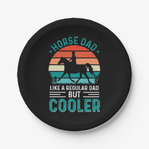 Horse Dad Paper Plate