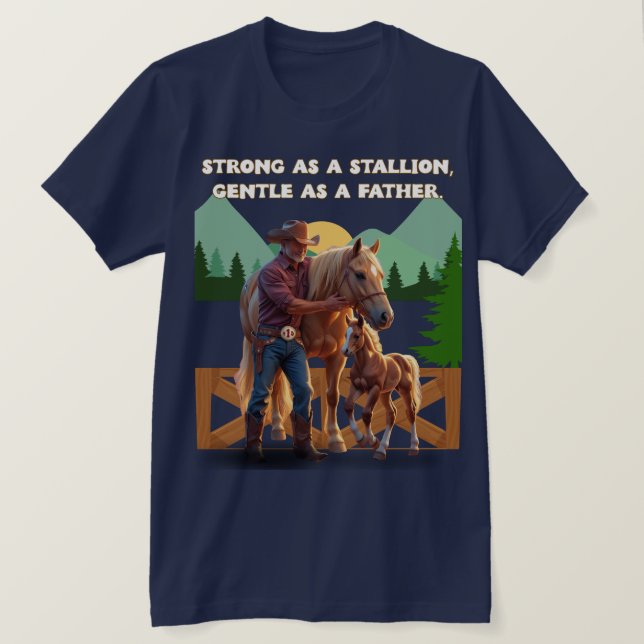 Horse Dad Pride – Father’s Day Equestrian Edition T-Shirt (Design Front)