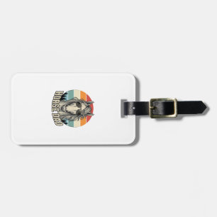 Horse Dad Vintage Sunset Engraving Vector Design_1 Luggage Tag