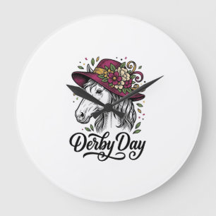 Horse Dad Vintage Western Cowboy Rider Shirt Desig Large Clock
