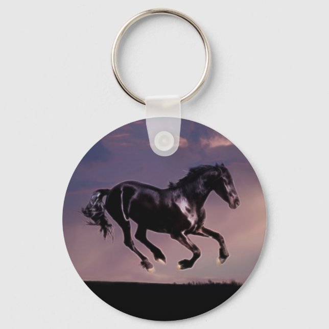 Horse dance at sunset key ring (Front)