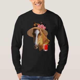 Horse Derby Riding Rider Jockey Rancher Horseman E T-Shirt
