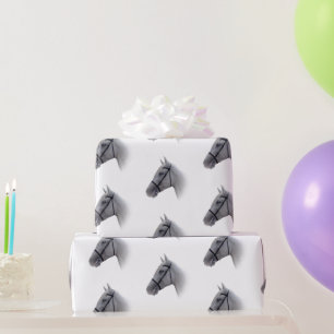 Horse Design Any Colour Background Wrapping Paper