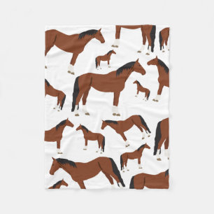 Horse Design Fleece Blanket