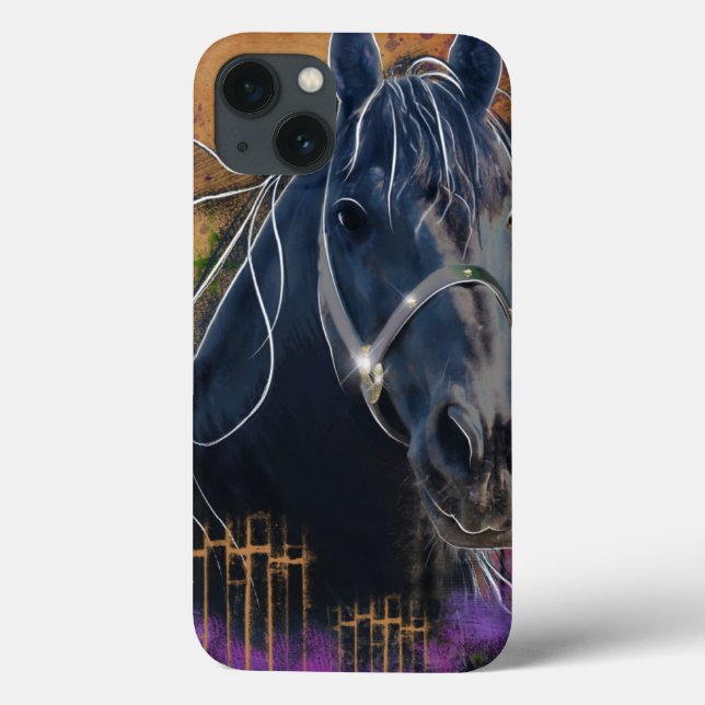 Horse DIAMOND portrait - iPad Case (Back)