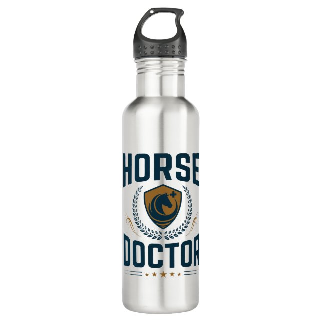 Horse Doctor Equine Veterinarian 710 Ml Water Bottle (Front)