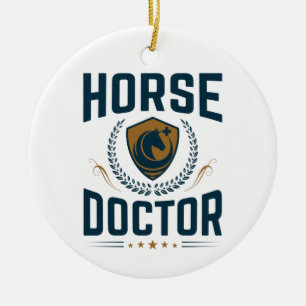 Horse Doctor Equine Veterinarian Ceramic Tree Decoration