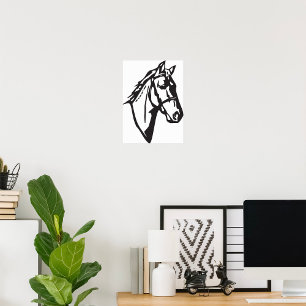 Horse Drawing Poster