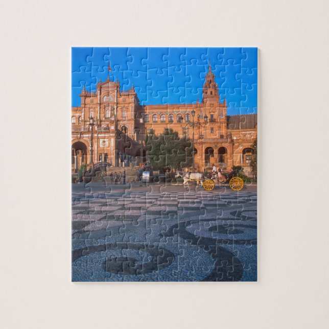 Horse drawn carriage in the Plaza de Espana in Jigsaw Puzzle (Vertical)
