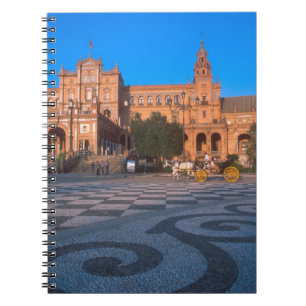 Horse drawn carriage in the Plaza de Espana in Spiral Notebook