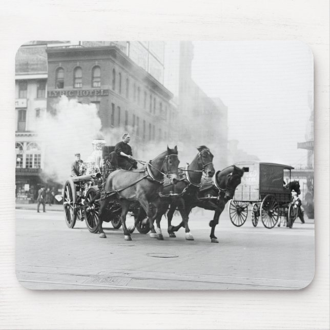 Horse Drawn Fire Engine, early 1900s Mouse Pad (Front)