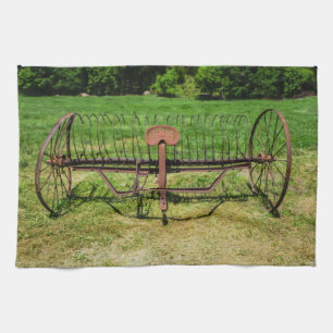Horse Drawn Hay Rake Tea Towel