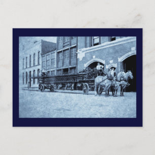 Horse Drawn Hook and Ladder Fire Company Postcard