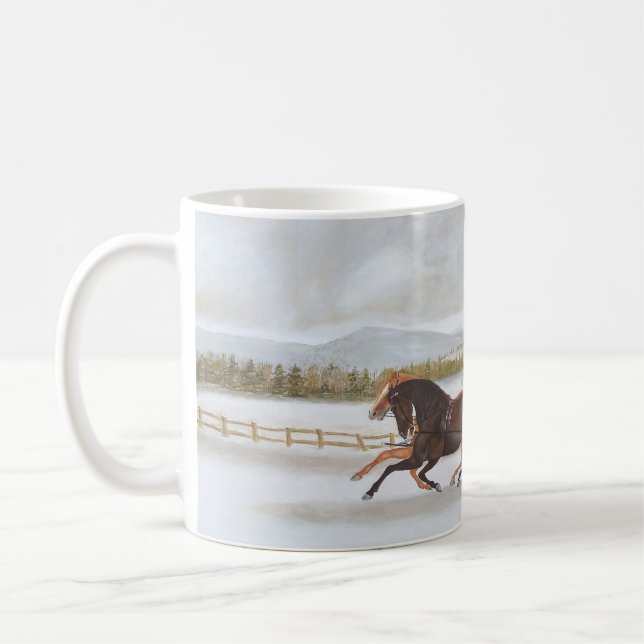Horse Drawn Sleigh Coffee Mug (Left)