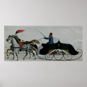 Horse Drawn Sleigh Poster