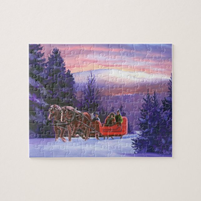 Horse drawn sleigh Ride Puzzle (Horizontal)