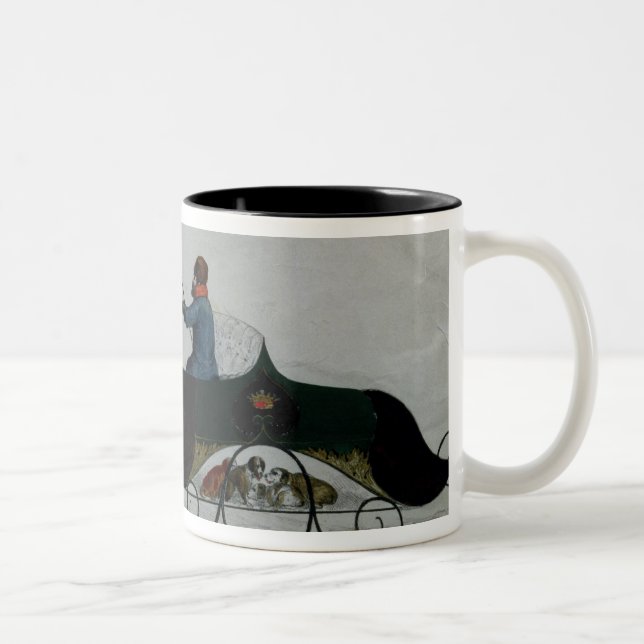 Horse Drawn Sleigh Two-Tone Coffee Mug (Right)