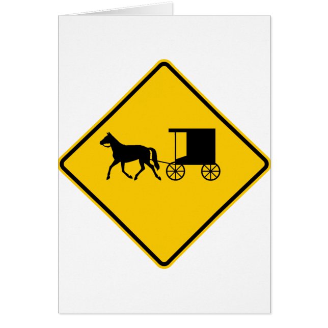 Horse-drawn Vehicle Traffic Highway Sign (Front)