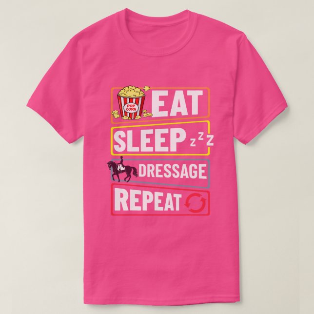Horse Dressage Horse Riding Training Arena Competi T-Shirt (Design Front)