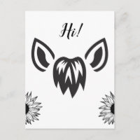 Horse Ears Sunflowers Minimalist Design