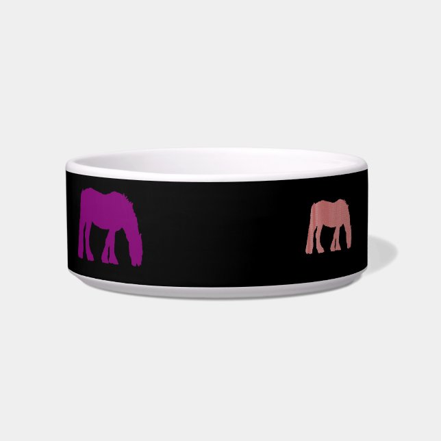 Horse Eating Standing Pet Bowl (Front)