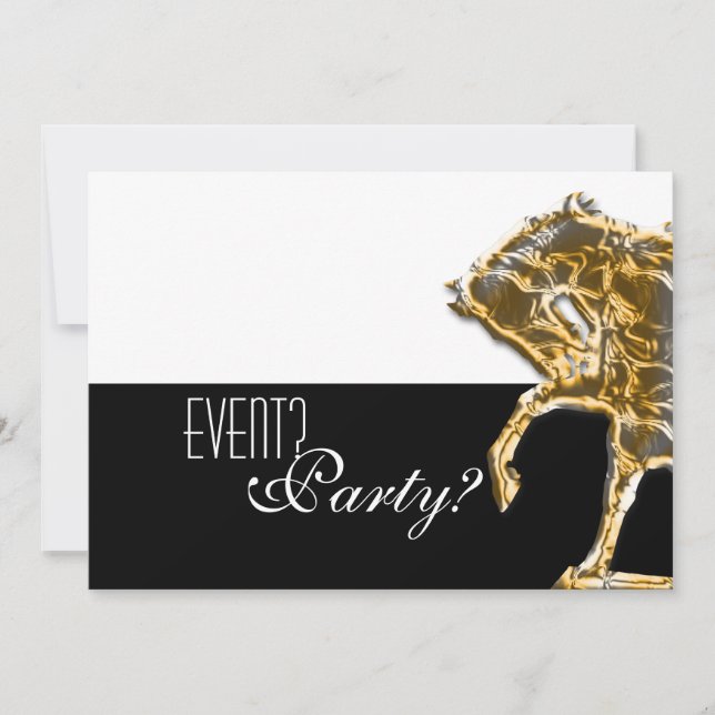 Horse elegant party invitation (Front)